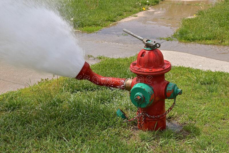 Flushing hydrants!